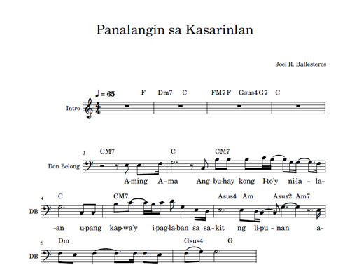 Panalangin sa Kasarinlan :: Komunyon Sheetmusic
